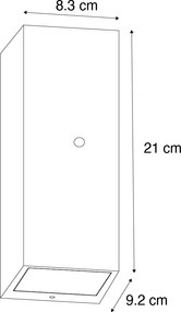 Аплик ръждивокафяв 2-светлинен GU10 AR70 IP44 със сензор светло-тъмно - Baleno