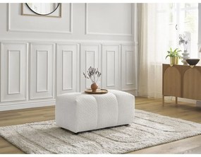 Бяла табуретка от прежда с примки от букле Roxelane – Bobochic Paris