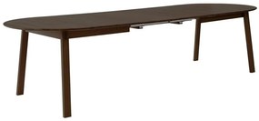 Кафява сгъваема трапезна маса от масивен дъб 100x220 cm Amalfi – Hammel Furniture