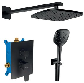 Novaservis - Душ к-кт със скрит кран METALIA ECO матов черен