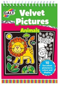 Galt Toys - Книжка за оцветяване с кадифе, Животни