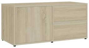 801853 vidaXL ТВ шкаф, дъб сонома, 80x34x36 см, инженерно дърво