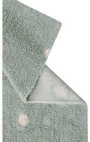 Памучен ръчно изработен детски килим подходящ за пране в цвят мента 100x150 cm Mini Dot Blue Sage – Lorena Canals