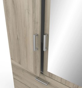 Гардероб Coben Трикрилен-дъб