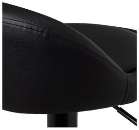 Черни бар столове в комплект от 2 бр. с регулируема височина от имитация на кожа (височина на седалката 72 cm) – Casa Selección