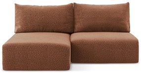 Разтегателен ъглов диван с място за съхранение в тухлен цвят (ляв ъгъл) Kalena – Makamii