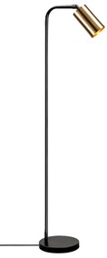 Черна и златисто подова лампа с метален абажур (височина 120 cm) Emek – Opviq lights