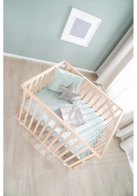 Кошара за игра с регулируема височина/на колелца 75x100 cm в естествен цвят Style – Roba