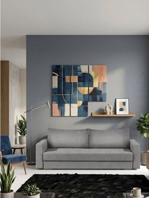 Диван Kleio двуместен-150φ 80β εκ.-Γκρι Anoixto