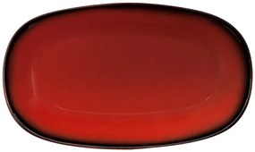 Gural Porselen - Marmaris Black/Red Овално плато 29x17cm. (NBNEO29KY631KMZS)