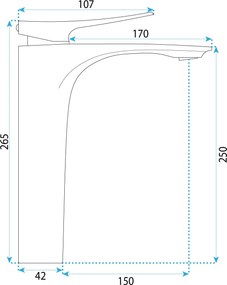 Смесител за мивка Rea Vision Brush Copper High