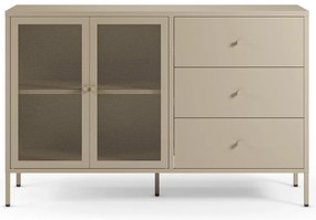 Кремав метален скрин 140x90x40 cm Fayna – Marckeric