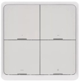 Превключвател 4 бутона GoSmart 1xCR2430 Tuya бял
