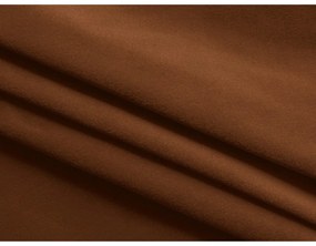 Теракотен кадифен разтегателен диван с място за съхранение 225 cm Hula – Makamii