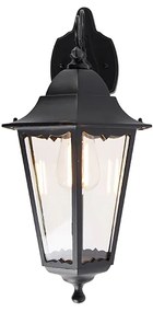 Класически външен стенен фенер черен IP44 - Havana Down