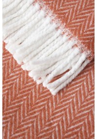 Одеяло в цвят теракота със съдържание на памук , 140 x 180 cm Skyline - Euromant