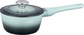 Касерола с капак Swiss Haus SH-ZSP16G, 16х8 см, 1.3 л, Sapphire-керамично покритие, Индукция, Тюркоаз