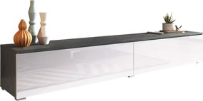 Тапицирано легло  Lowboard D 180-Бяло - антрацит