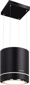 Klarstein Tron Ambience, островен абсорбатор, Ø 38 cm, рециркулаци 521 m³/h, LED, черен