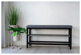 Сива стойка за обувки за сядане Padova – House Nordic