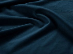 Синьо единично легло 90x200 cm тапицирано с място за съхранение с включена подматрачна рамка Phaedra – Micadoni