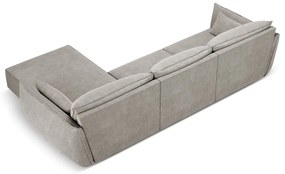 Светлосив ъглов диван (десен ъгъл) Vanda - Mazzini Sofas
