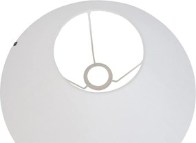 Ленен абажур бял кръгъл наклонен 40/15/16