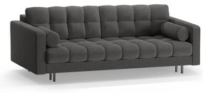 Тъмносив разтегателен диван с място за съхранение от букле 222 cm Bali – Cosmopolitan Design