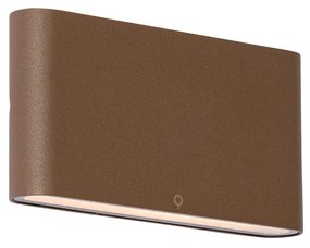 Модерна външна стенна лампа ръждяво кафява 17,5 см с LED IP65 - Batt