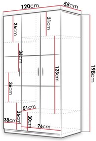Гардероб Raj 3 тройна-Gkri
