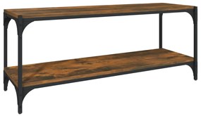 819349 vidaXL ТB шкаф, опушен дъб, 100x33x41 см, инженерно дърво и стомана