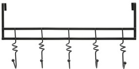 Черен метален стелаж за врата 46 cm Jaxen – Premier Housewares