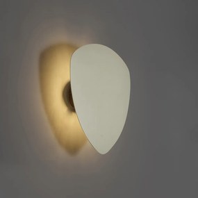 Дизайнерска стенна лампа бежова органична 32 см 2 светлини - Pulley