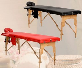 3-сегментна маса за масаж - дървена Бежово