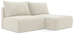 Кремав разтегателен ъглов диван с място за съхранение (десен ъгъл) Kalena – Makamii