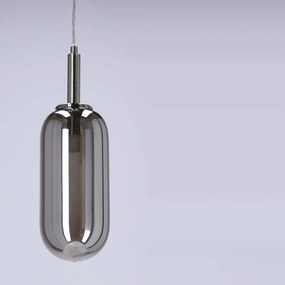 Антрацит LED висящо осветително тяло със стъклен абажур ø 13 cm Fiuggi – Candellux Lighting