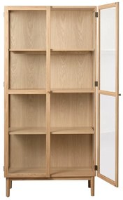 Витрина от дъбова дървесина в естествен цвят 190x90 cm Elba - Unique Furniture