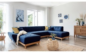 Морскосин U-образен разтегателен диван, десен ъгъл Dazzling Daisy - Miuform