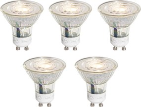 Комплект от 5 GU10 50mm 3-степенни димируеми LED крушки Kelvin прозрачни 4.9W 450 lm 2000-2700K