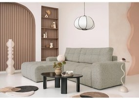 Светлокафяв разтегателен модулен ъглов диван с място за съхранение (ляв ъгъл) Lulu – Miuform