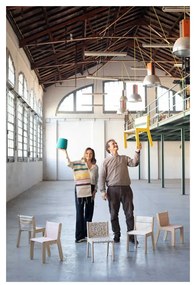 Детски стол в светлорозов и естествен цвят Vintage Nude – Lorena Canals