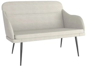 351452 vidaXL Пейка, кремава, 110x76x80 см, кадифе