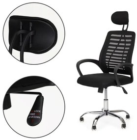 Ергономичен офис стол в черно