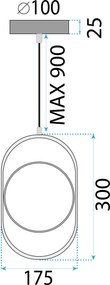 Лампа LED APP1554-CP Black