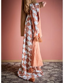 Кафяво/бежово памучно одеяло 130x150 cm Chola – Bloomingville