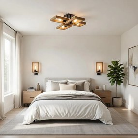 Аплик ТИЕРА, орех, 1xE27