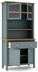 Шкаф сиво-зелен от масивен бор 90x180,5x40 cm Misti – Marckeric