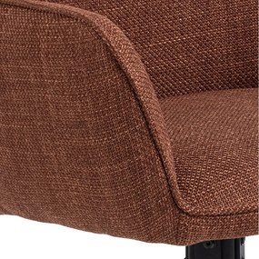 Тапицирани трапезни столове в комплект с подлакътници 2 бр. в тухлен цвят Glenda – Actona