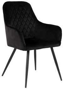 Черни кадифени трапезни столове в комплект от 2 Harbo - House Nordic