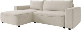 Ъглов диван Beliza-Бежово светло-Ляв